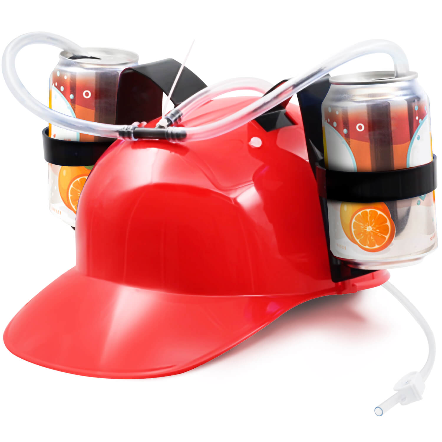Red Party Hat Novelty Gift Toys Perfect White Elephant Gift Wenini Beer & Soda Guzzler Helmet & Drinking Hat Adjustable Strap to Fit All 
