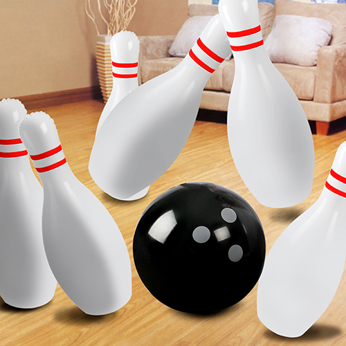 large inflatable bowling set