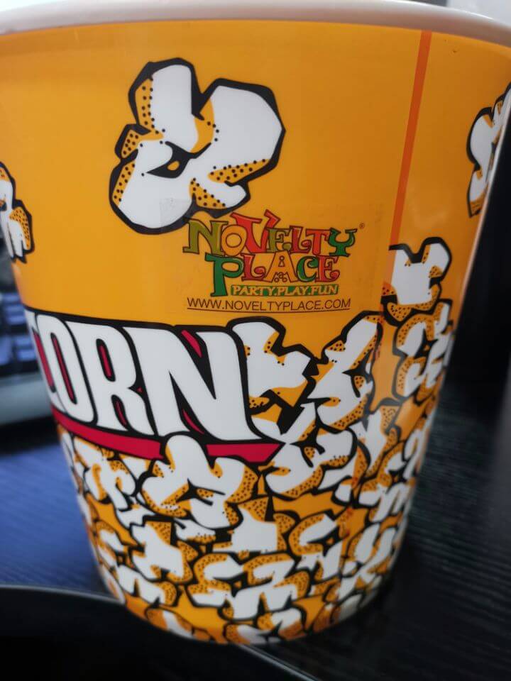 4x American Vintage Plastic Popcorn Bucket Container XXL Retro Reuse Home Cinema 