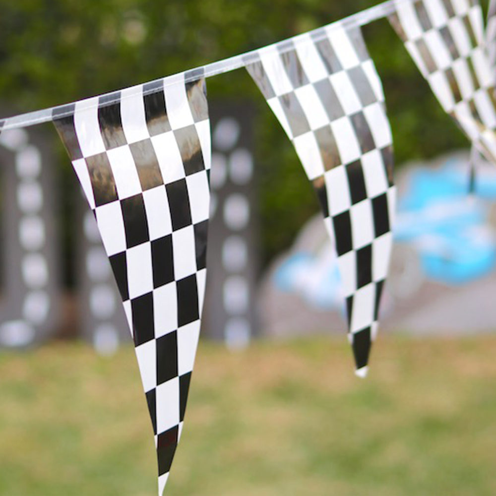 checkered pennant banner