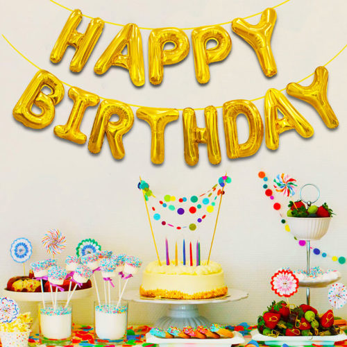 Birthday Balloon Banner Novelty Place