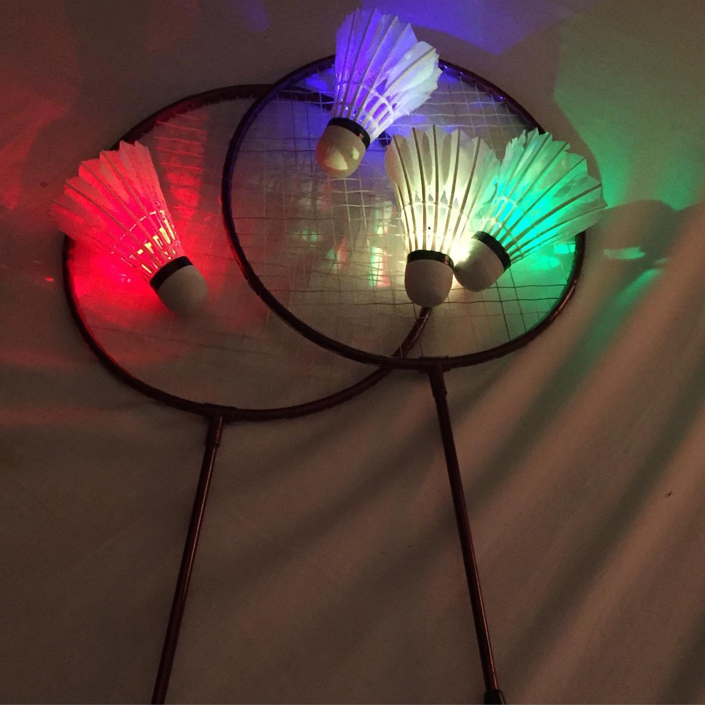 Led Badminton Shuttlecock Set Novelty Place