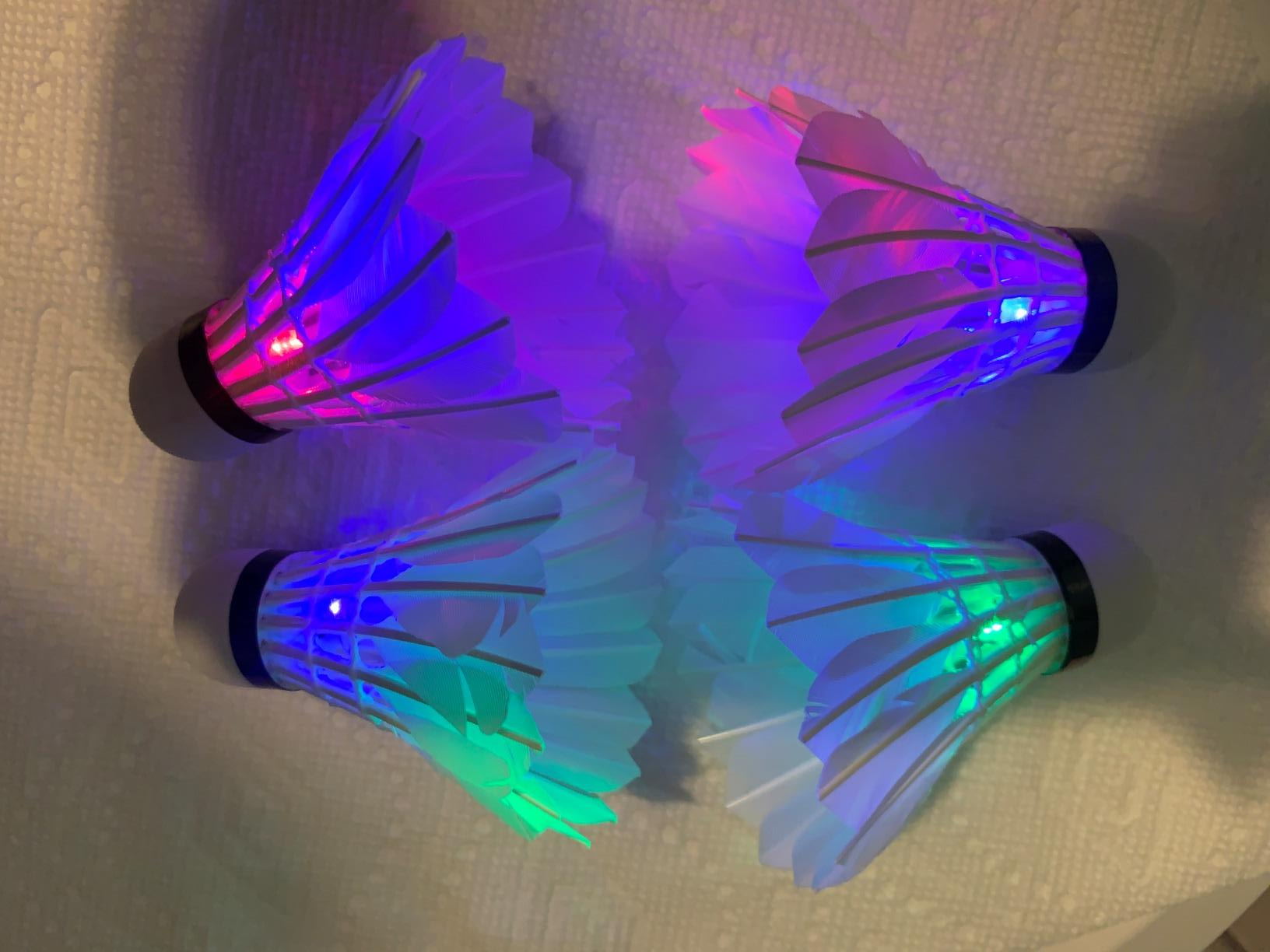 Led Badminton Shuttlecock Set Novelty Place