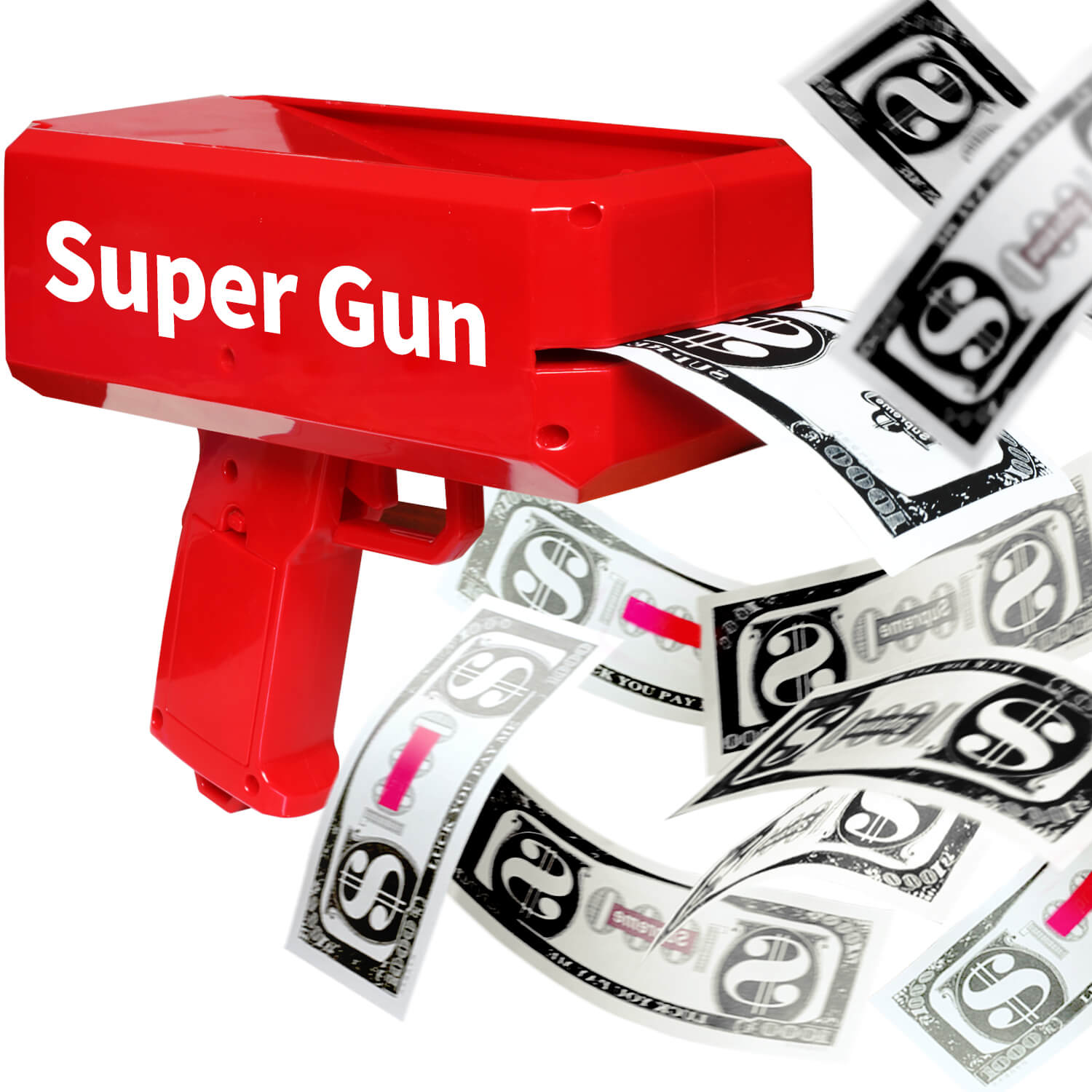 ValueTalks Spray Money Gun Cash Party Fun Toy Cannon Shoot Red
