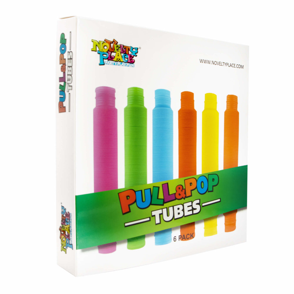 6 Pack Pull & Pop Tube Sensory Fidget Toy for Kids and Adults - Image 8