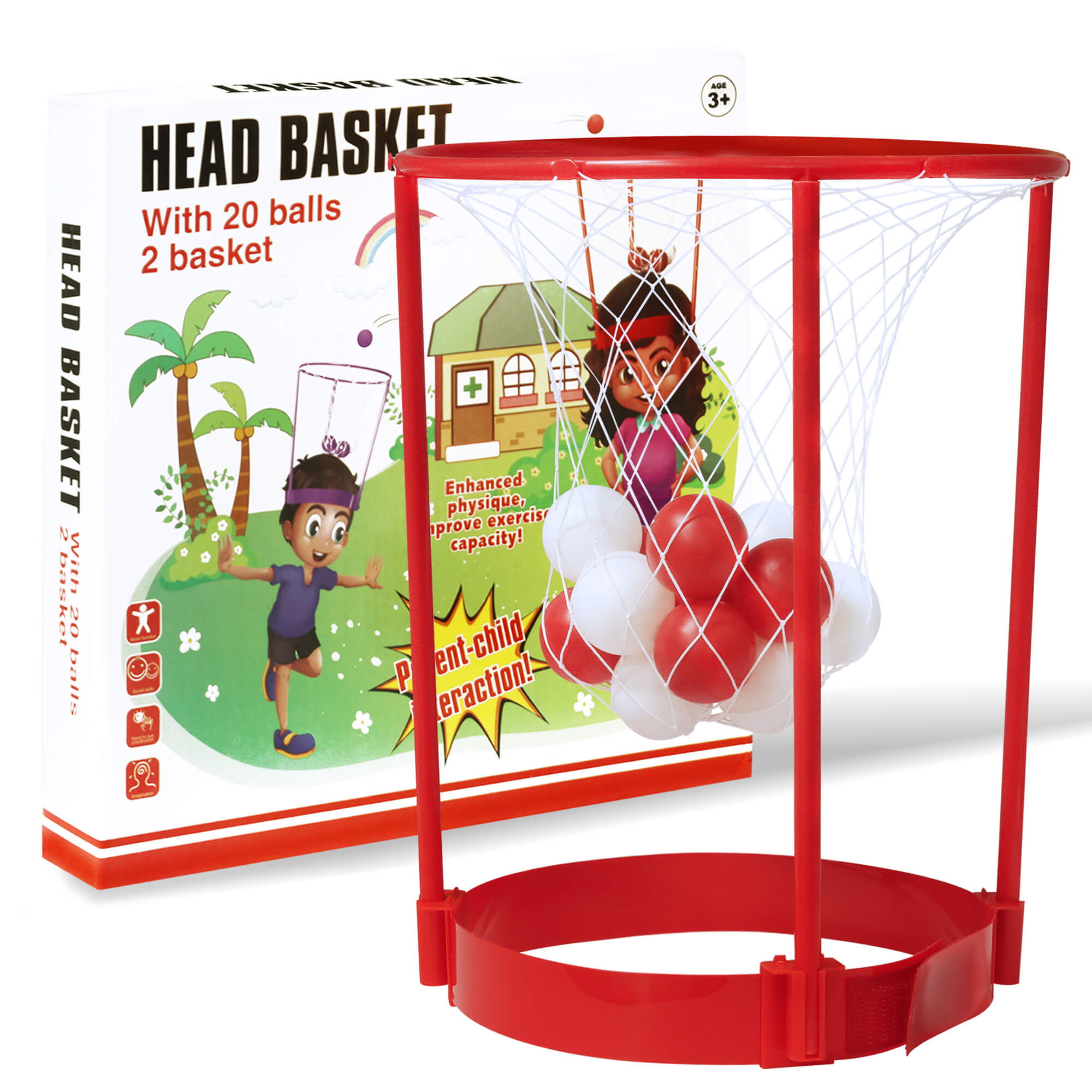 Fun Party Head Hoop Game Basketball Outdoor Party Game Kids Adults Activity 