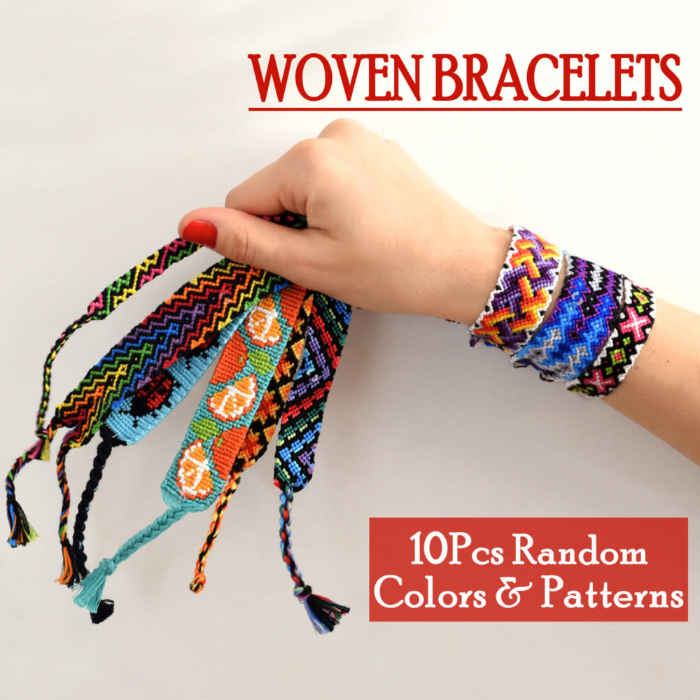 10 Pcs Woven Bracelet Bulk for Women, Kids & Girls - Image 2