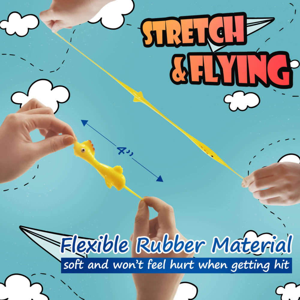 10 Pcs Slingshot Chicken Flying Finger Toys - 4 Inch - Image 4