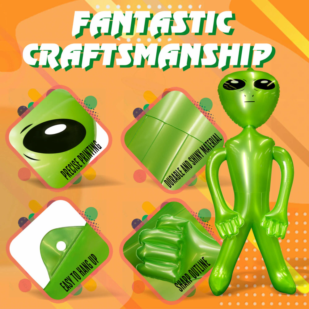 32'' Jumbo Inflatable Alien 3 Packs - Image 2