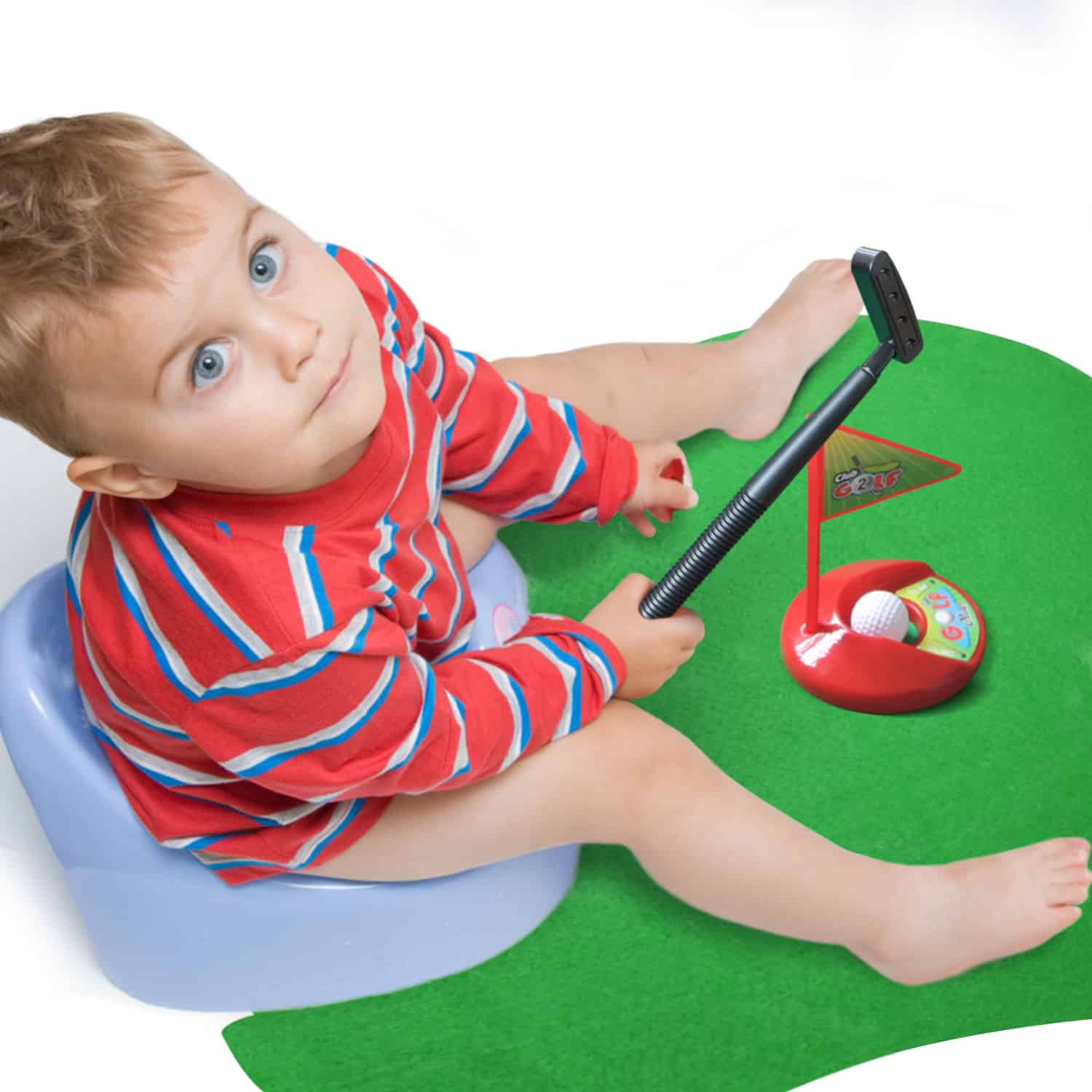 BINGS bingxqiso Toilet Golf Toilet Mini Suit Leisure Sports Toy-Bathroom  Mini Putter Golf Game mat Set