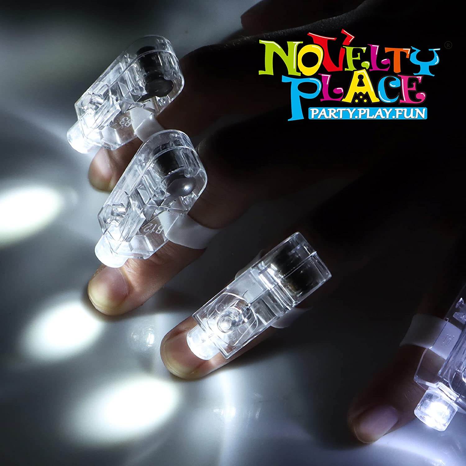 LED Party Finger Lights - LED Finger Flashlight Light Up Finger Ring Toys 40pcs