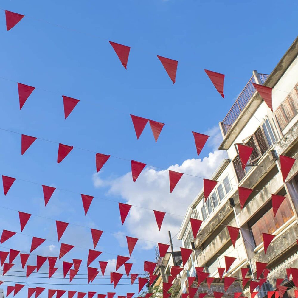 Red Pennant Banner - 36 Feet 30 Flags - Image 7