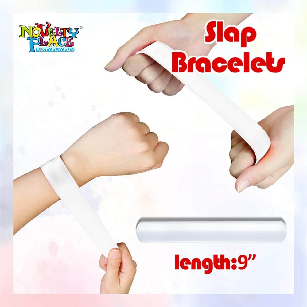 DIY White Wrist Strap Slap Bracelets - Image 4