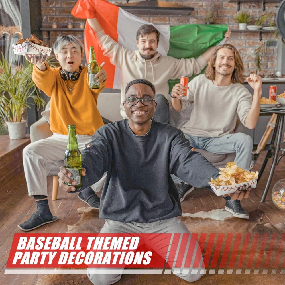 Baseball Party Paper Food Trays